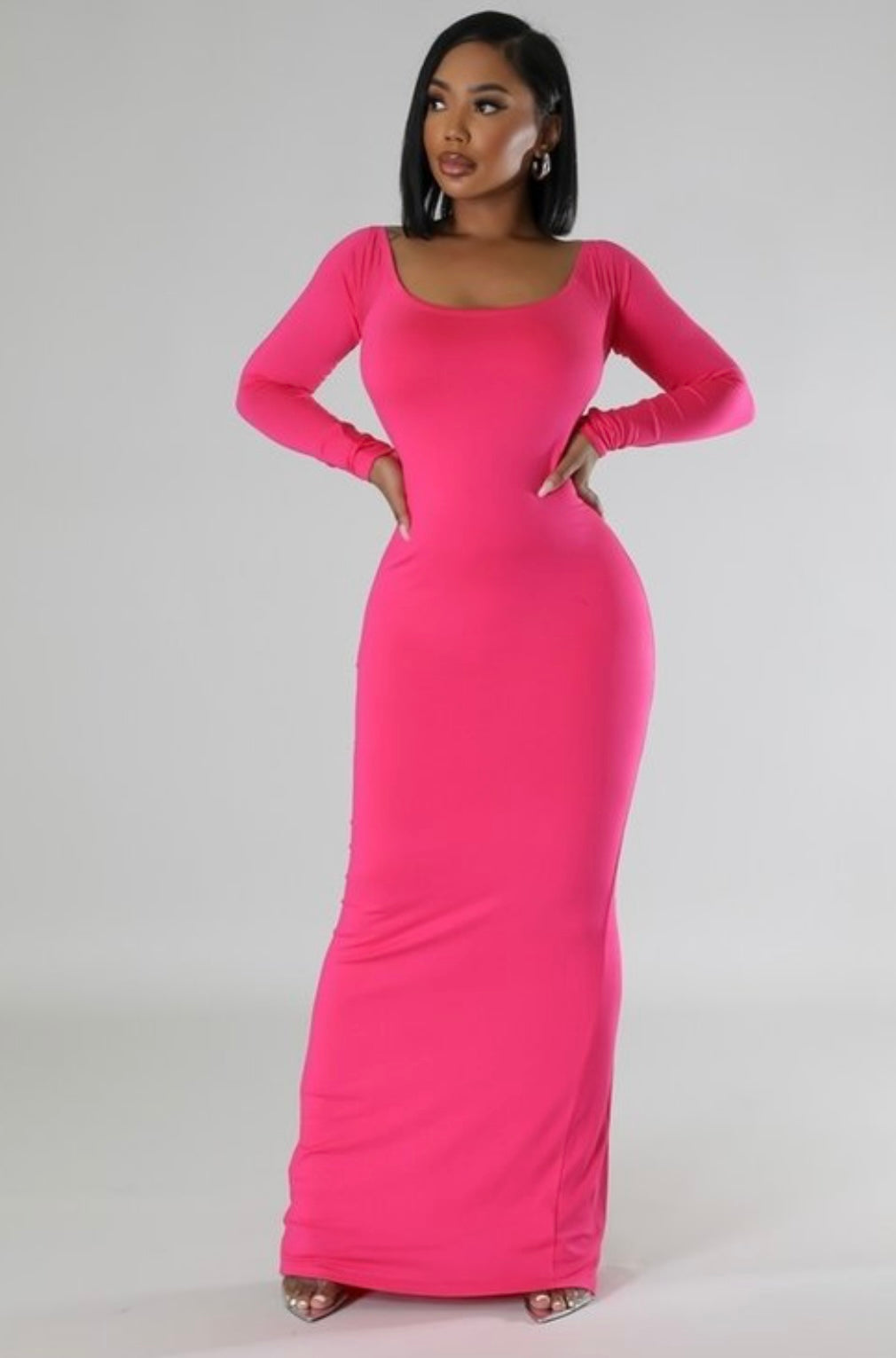 “Feeling Myself” open-back maxi dress