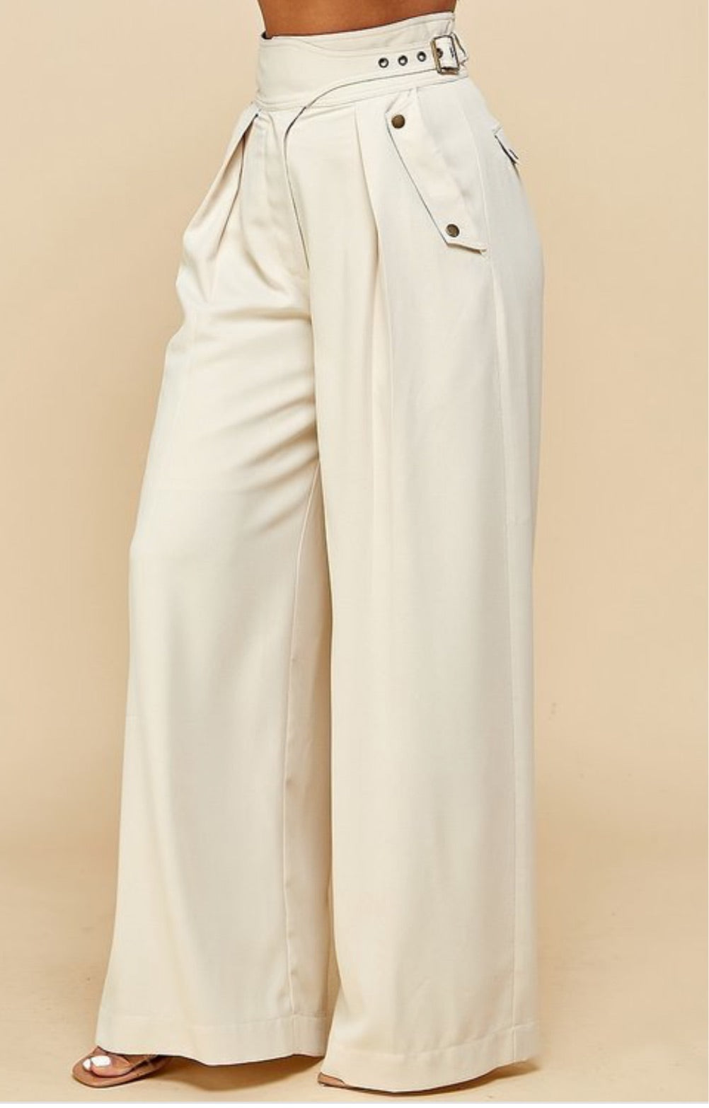 “Cross My Mind” wide-leg trousers