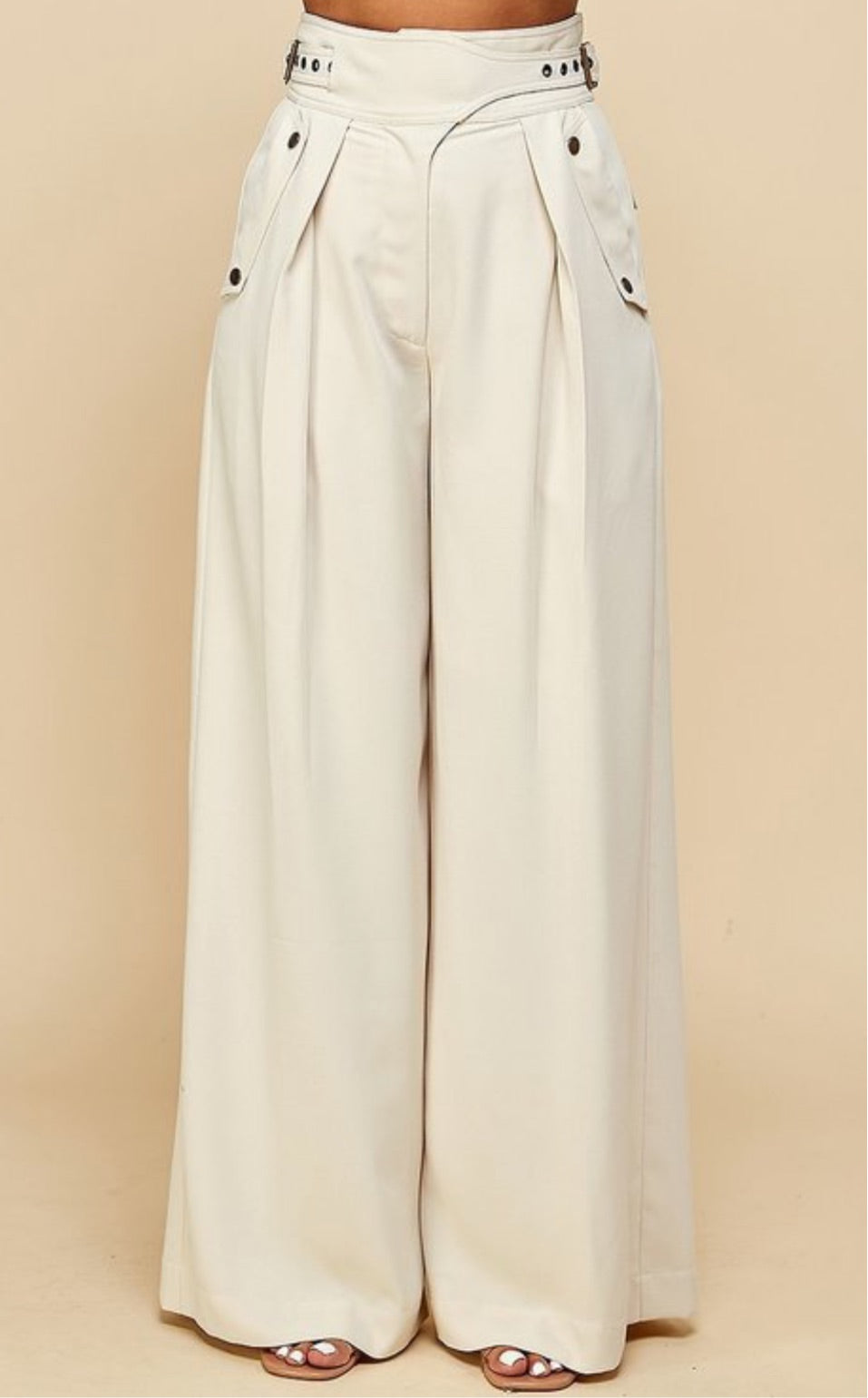 “Cross My Mind” wide-leg trousers