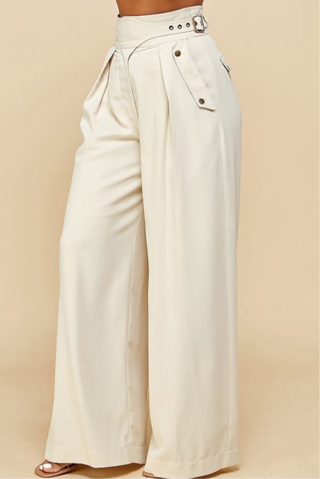 “Cross My Mind” wide-leg trousers