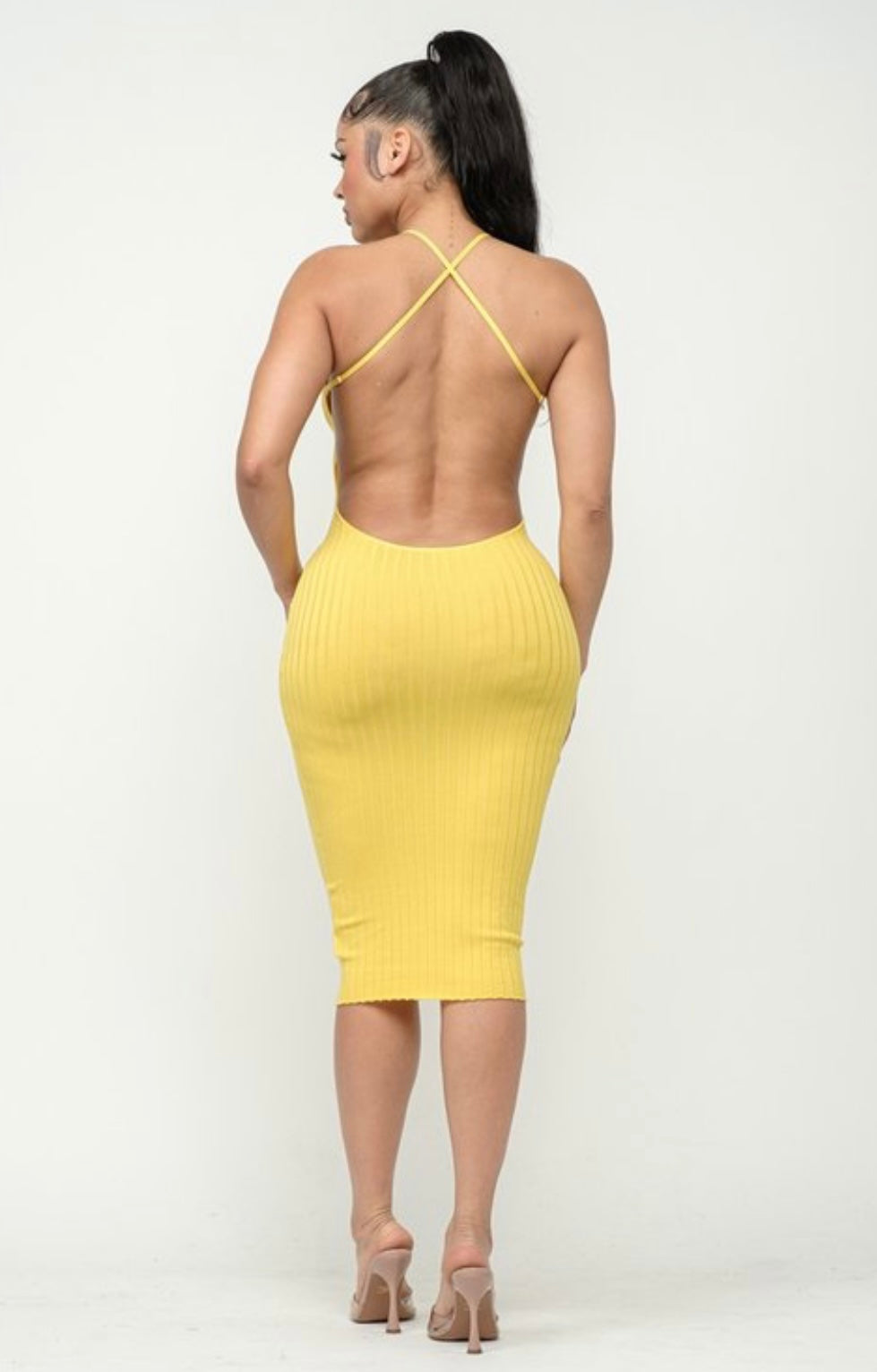 “Summer Madness” crossback midi dress