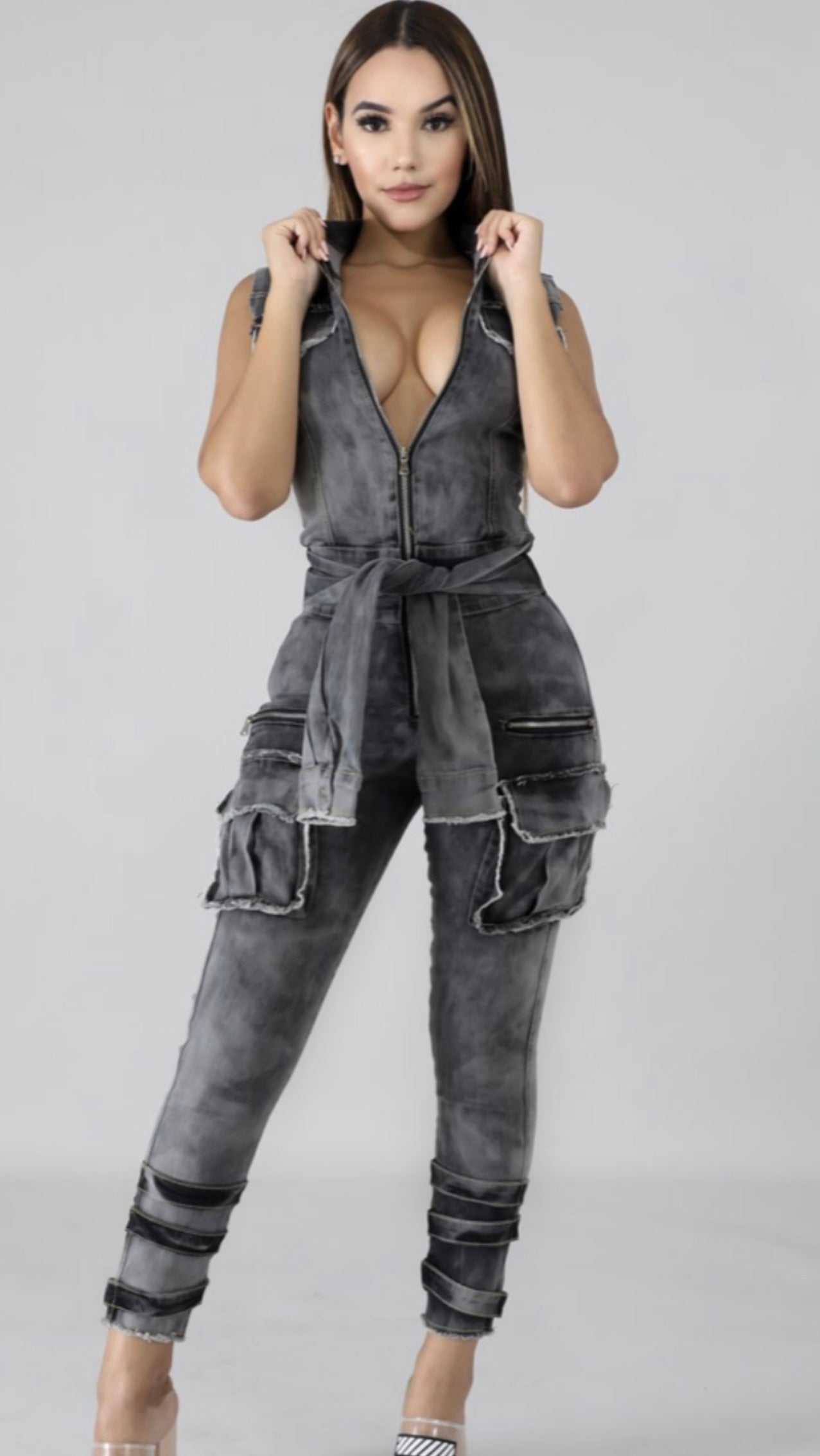 “Not Your Type” denim jumpsuit