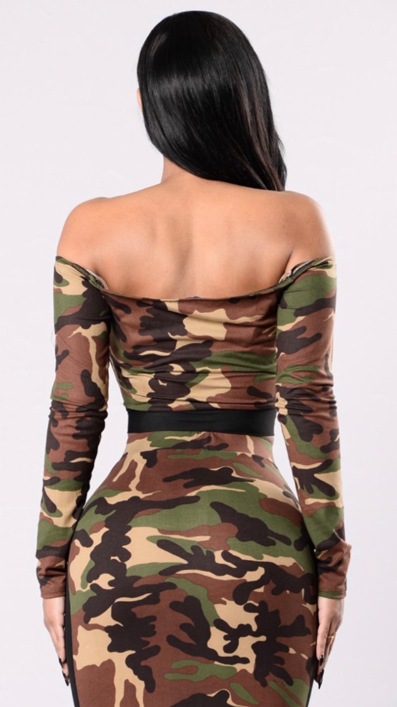 “She’s A Soldier ” camouflaged skirt