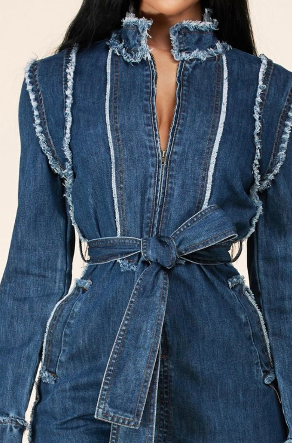 “On The Run” denim jumpsuit