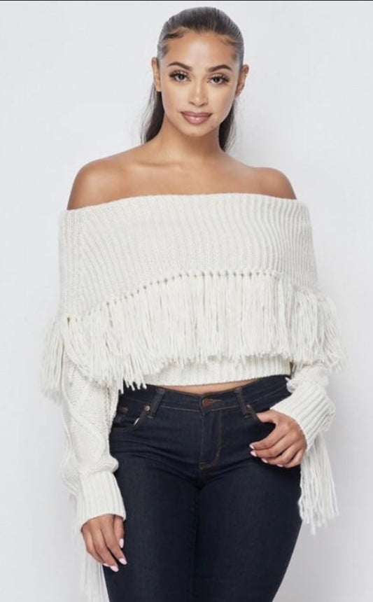 “Too Hot To Handle” off the shoulder sweater