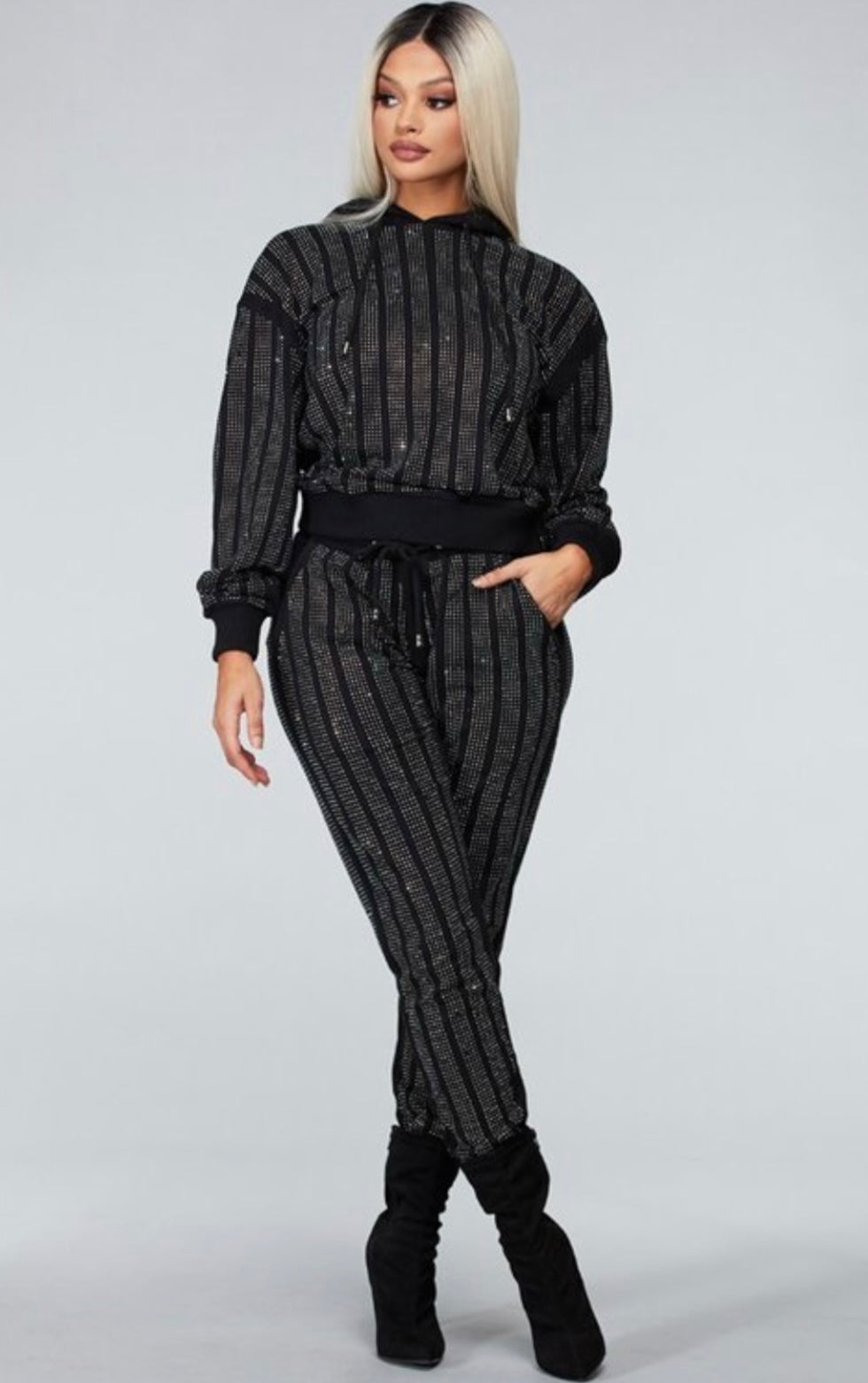 “Dazzle Me Up” two-piece jogging suit