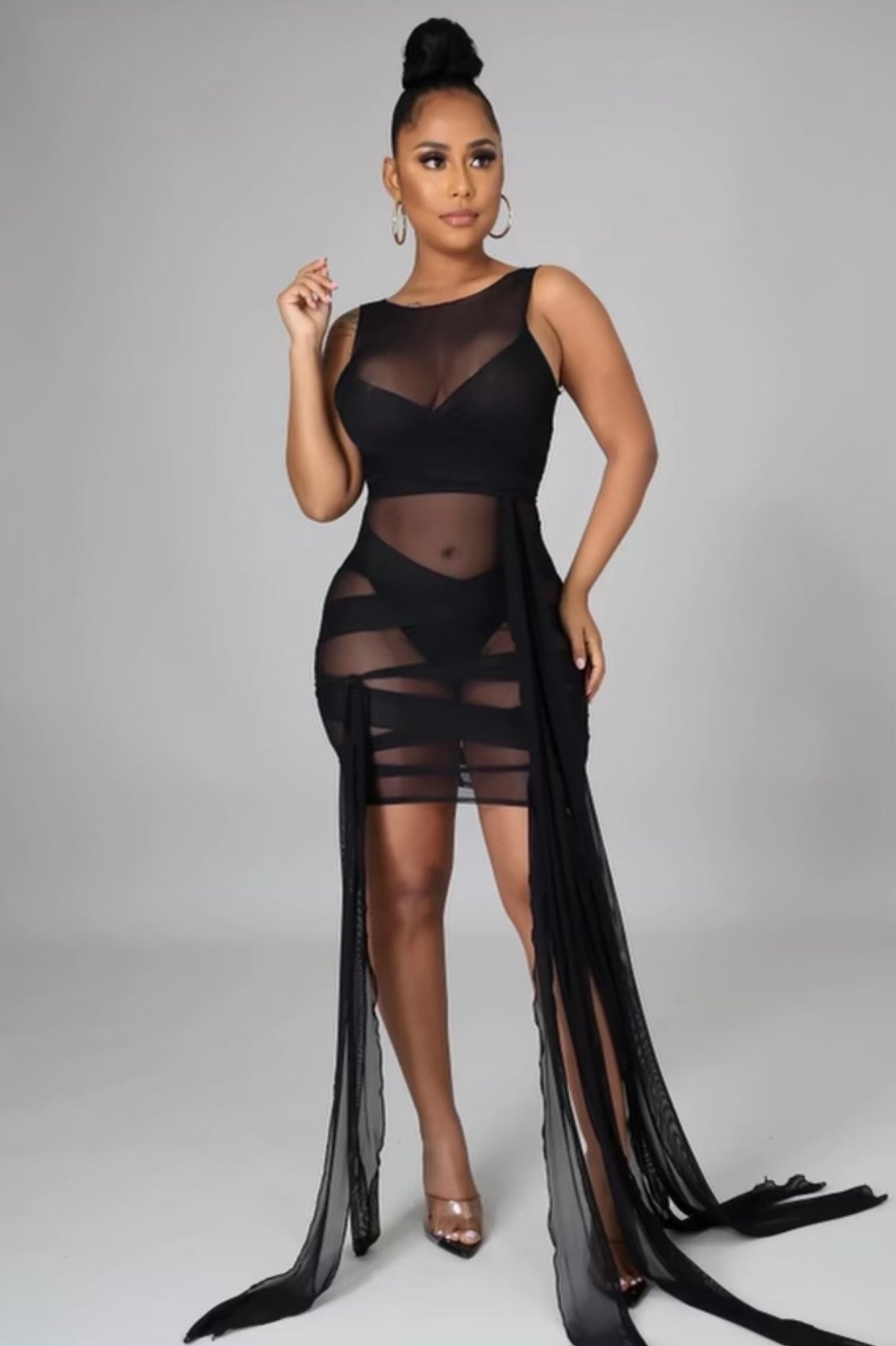 “Wrap Me Up” sheer dress